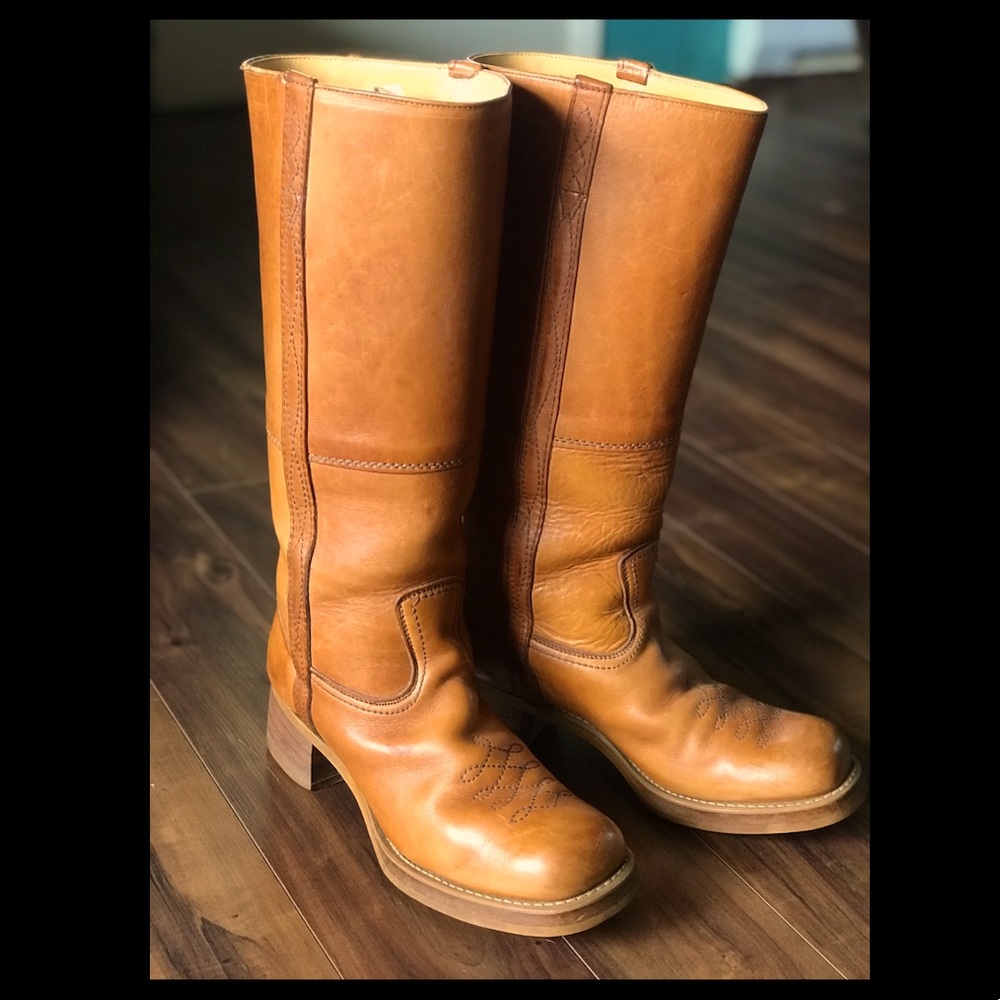 Vintage Kinney tall leather boots size 9